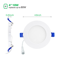 Panneau LED encastré Downlight ETL CETL Energy Star Éclairage Spot intérieur Goldsuno 3cct en 1 Forme ronde mince Plate 4 pouces 700