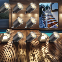 Lumière LED encastrée en aluminium étanche IP67, 2700K blanc chaud doux, dimmable, pour extérieur, jardin, allée, marches, paysage