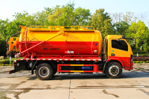 Choix Fiable Dongfeng 10000L Camion de Nettoyage d'Égouts Combiné Robuste, Camion Aspirateur de Boues pour l'Entretien des Canalisations Souterraines - Product Image 4