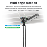 VINmounts Support de canne à pêche tout angle pour bateau, gril de barbecue et tables à appâts/filets VIN-MA-01 de serrage réglable universel