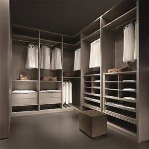Armoire de rangement sur mesure à portes coulissantes encastrées armoire avec lumière LED porte pliante avec miroir - Product Image 5