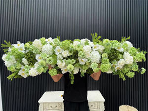 Rangkaian Bunga Hydrangea Hijau Populer untuk Pernikahan, Bunga Hydrangea Hijau Putih Buatan untuk Dekorasi Acara Pesta - Product Image 2