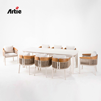 Artie'nin Modern dış mekan mobilyaları tasarım bahçe masa seti De veranda mobilya açık sandalyeler ve masa Cafe için