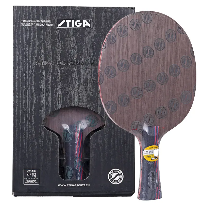 Stika Raket Tenis Meja Profesional, Tongkat Pemukul Tenis Meja Profesional Karbon King 7.6 WRB Merah dan Hitam