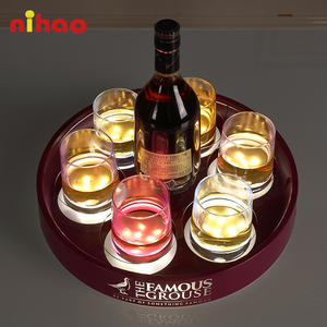 Bandeja de Servicio LED <span class=keywords><strong>NIHAO</strong></span>, Bandeja Acrílica Luminosa Brillante para Bar, Restaurante, Fiesta - Product Image 2