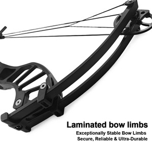 Ensemble d'arc à poulies et d'arbalètes 30-55lbs 340FPS IBO pour tir à la main gauche, chasse, construction composite de haute qualité, durable - Product Image 6