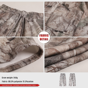 Pantalon décontracté streetwear camouflage imprimé par transfert thermique en laine, style baggy, taille élastique, service OEM disponible, coupe ample - Product Image 6