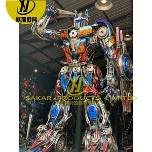 Ngoài trời trung tâm trang trí lớn thép không gỉ khổng lồ điêu khắc Robot cuộc sống Kích thước sắt chiến binh điêu khắc khổng lồ Robot - Product Image 4