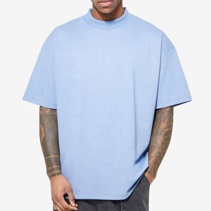 T-shirt unisexe de luxe 100 % coton, coupe ample, col rond, manches courtes, épais, épaules tombantes, uni - Product Image 1