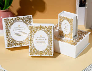 Elegant Eco-Friendly Rigid Jewelry <b>Boxes</b> Gold Foil Printing Magnetic Closure <b>Rings</b> Necklaces Earrings High-End Gift Packaging - Product Image 5