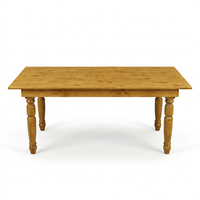 Table de ferme en pin massif en gros avec pieds détachables, couleur personnalisable, pour banquets, mariages, hôtels et cafés