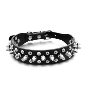 Popular cuero remache Spike <span class=keywords><strong>Dog</strong></span> <span class=keywords><strong>Collar</strong></span> mascotas accesorio Pet <span class=keywords><strong>Collar</strong></span> para perros - Product Image 3