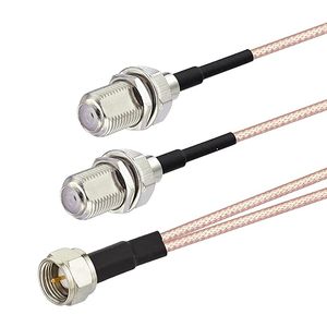 <span class=keywords><strong>Coax</strong></span> <span class=keywords><strong>Splitter</strong></span> cáp 2 cách rg179 f Nam để f kép nữ - Product Image 1