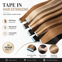 Extensions de cheveux naturels Remy vierges bruts vietnamiens 100% double épaisseur invisibles à bandes adhésives en gros