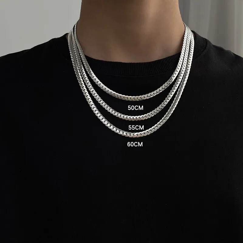 Men' Necklaces Stainless Steel Cuban Link Chains For Men Hiphop Rock Jewelry Accessories