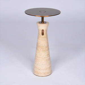 Natural Yellow Travertine Rechargeable <b>Touch</b> Table Lamp Custom Cordless Stone Desk Lamp for Hotel Home Restaurant <b>Lighting</b> - Product Image 4