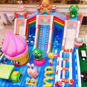 Diskon besar pabrik model raksasa terbaru trampolin istana tiup dengan kombinasi Luncur fasilitas permainan anak-anak - Product Image 4