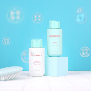 300ml HDPE Custom Printed Recycled Empty Plastic Shampoo <strong>Bottle</strong> Flip Top Cap Soft <strong>Blue</strong> Pink Soft Touch Squeezable <strong>Bottle</strong> - Product Image 3