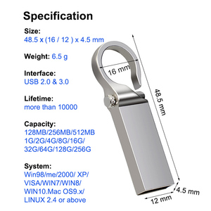 <span class=keywords><strong>Chip</strong></span> original 64GB de alta velocidad 100% capacidad completa logotipo personalizado USB 3,0 disco de memoria Flash Mini unidad Flash USB de metal Cle USB 128GB - Product Image 6
