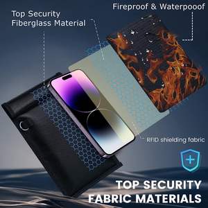 Bolsas Faraday para Teléfonos, Funda Bloqueadora de Señal para Llaves de Auto, Bloqueador de Señal de Celular, Bloqueador de Llaves de Auto/WiFi/RFID/GPS, Cuero PU, Fibra de Carbono - Product Image 6