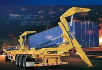 MQG37A Remorque conteneur de grue de levage latéral de 37 tonnes Camion conteneur de 20 pieds/40 pieds Télécommande Nouvelle semi-remorque en fer Remorque à benne basculante