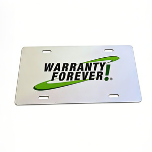 Plaque <span class=keywords><strong>d</strong></span>'<span class=keywords><strong>immatriculation</strong></span> de voiture en PVC blanc personnalisée, publicité bon marché, impression UV avec logo complet - Product Image 1