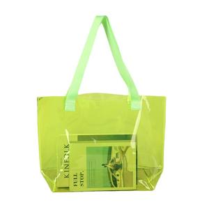 Sac fourre-tout en PVC transparent personnalisé avec logo, mignon, imperméable, couleur bonbon néon, pour la plage, cadeau, shopping - Product Image 5