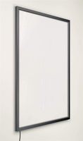 Cadre d'affichage mural en aluminium noir ultra fin et durable avec clip à pression, éclairage LED pour affiches de films, boîte lumineuse