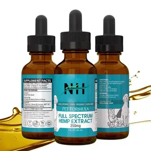 100% Organic Pet Probiotics Drops Formula Hemp Oil Drops For Dogs With Omega Fatty Acids Anxiety And Stress