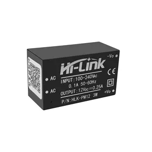 Hi-Link เดิม Ac 220V ถึง3W 12V 0.25A Dc โมดูลพลังงานที่มีใบรับรอง CE RoHs HLK-PM12