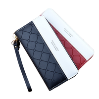 Nouveau portefeuille pour femme, style coréen, court, tendance, color block, porte-monnaie imperméable, doublure en polyester pour étudiantes