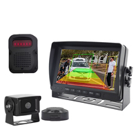 Caméra latérale AI BSD avec écran IPS 7 pouces, détection humaine et véhicule, alarme sonore et lumineuse, kit de surveillance étanche pour camion