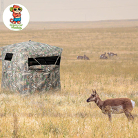 Tente de chasse et de camping camouflage avec chaise intégrée, abri de terre dissimulé en toile gonflable
