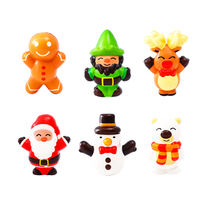 Nouveau jouet souple en mousse PU pour Noël, mini jouet anti-stress Père Noël Bonhomme de neige, dessin animé à presser, soulagement de l'anxiété, rebond lent, pour enfants JK Unisexe - Product Image 3