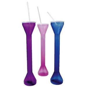 Haltères en plastique multicolores personnalisées, tasses en verre de jardin, cannette de bière à long cou pour kits de fournitures de fête jetables - Product Image 3