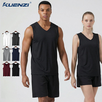 Débardeur invisible sans manches Kuenzi personnalisé avec logo, coupe classique 4X, 100 % coton 220 GSM, pour femme