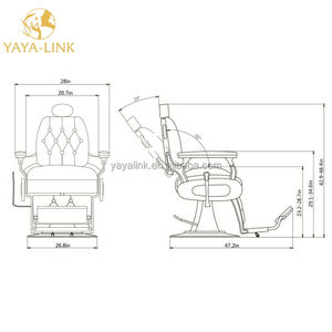 Chaise de coupe de cheveux durable avec réduction tarifaire cadre de chaise doré vente en gros de fabricants de chaises de barbier - Product Image 6