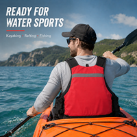 Gilet de flottabilité pour kayak adulte avec poches, gilet de sport nautique réglable et réfléchissant pour le rafting et la navigation