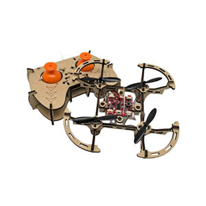 Drone Quadricoptère <span class=keywords><strong>en</strong></span> <span class=keywords><strong>Bois</strong></span> à Assembler Soi-même pour Débutants, Télécommande 4 Canaux, Photographie Aérienne STEM, Décollage/Atterrissage à une Touche, Idéal pour l'École - Product Image 2