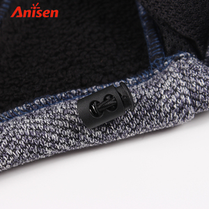 100% Polyester Streetwear Logo Sherpa Lining Heather <strong>Grey</strong> Knit Men Random Size <strong>Fleece</strong> Custom <strong>Jacket</strong> - Product Image 6