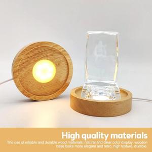 3D cristallo creativo trasparente atmosfera luce intaglio del legno cielo stellato luce di notte <span class=keywords><strong>base</strong></span> per la sfera di cristallo - Product Image 5