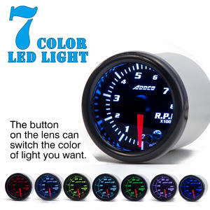 مقياس أداء السيارة مقياس سرعة الدوران الأوتوماتيكي مع حافظة 52 مم (2 بوصة) وإضاءة LED بـ 7 ألوان AD-GA52RPM - Product Image 3