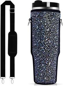 Bolsa Aislante Personalizada de Fábrica para Vaso Stanley de 40 oz con Correa de Hombro Ajustable y Funda de Neopreno con Pedrería - Product Image 6