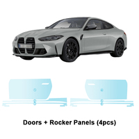 Pour BMW M4 Coupé G82, chaque partie du film TPU PPF est pré-découpée, film transparent auto-réparateur résistant aux rayures