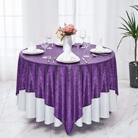 Nappe Ronde Bleu Marine Scintillante à Paillettes, Housse de Table à Paillettes pour Mariages, Banquets, Fêtes, Tissu Durable