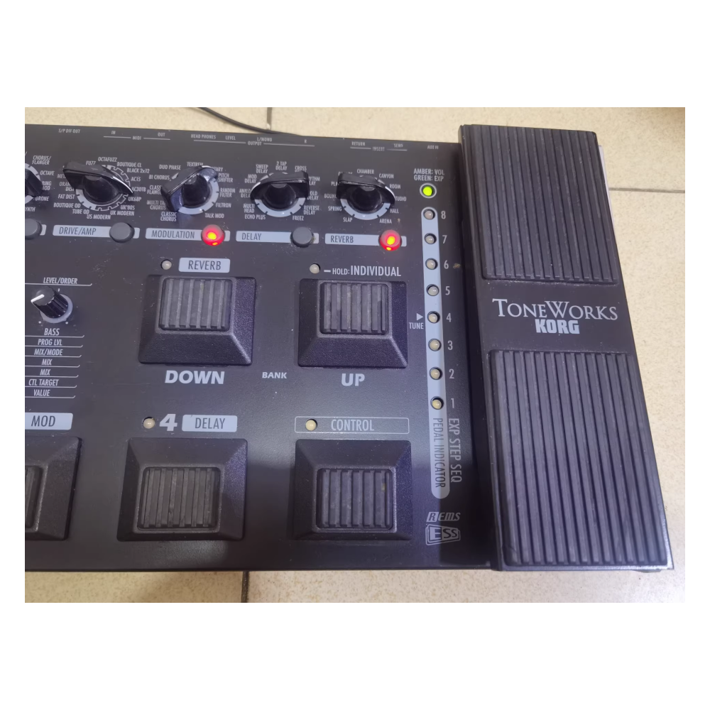 JELO Korg AX3000G Stainless Steel Bass Effects Pedal - 85% New
