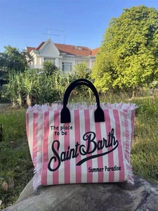 Borsa Tote Classica di Lusso da Donna in Tela con Cerniera, Ricami, Tracolla a Catena e Nappe - Borsa da Spiaggia Trendy - Product Image 4