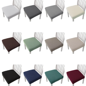 Elastic Solid Colors <strong>Chair</strong> Seat <strong>Covers</strong> Removable Washable Anti-dust Short Back <strong>Chair</strong> Seat Cushion for Dining Room - Product Image 6