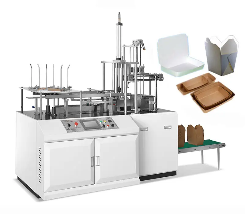 Automatische Kleine Wegwerp Kraftpapier Voedsel Maaltijdkarton Lunch Burger Doos Product Maken Vormmachine Prijs