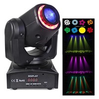 Lumière de tête mobile LED 30W 60W pour DJ et scène, projection de gobos RVB avec DMX512, contrôle du son et modes automatiques pour les spectacles de fête et de club